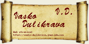 Vasko Dulikrava vizit kartica